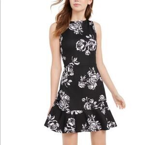 Rosie Harlow Junior Printed Ruffled Fit & Flare Dress